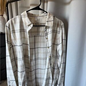 Jachs Cream and Gray Lightweight Shirt Jacket
